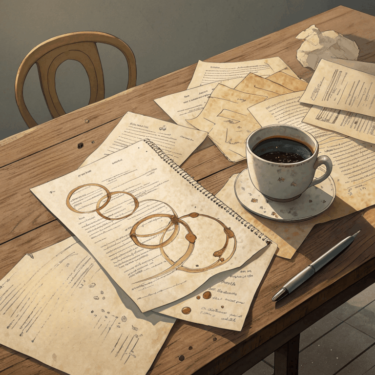some-papers-with-coffee-cup-rings-on-them-in-the-t